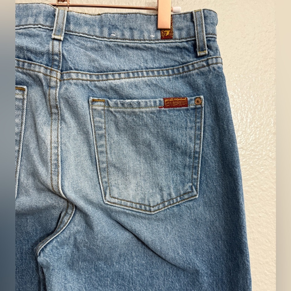 7 For All Mankind The Kiki with Raw Hem in Vintage Wythe Cropped Ankle Jeans - Picture 9 of 12